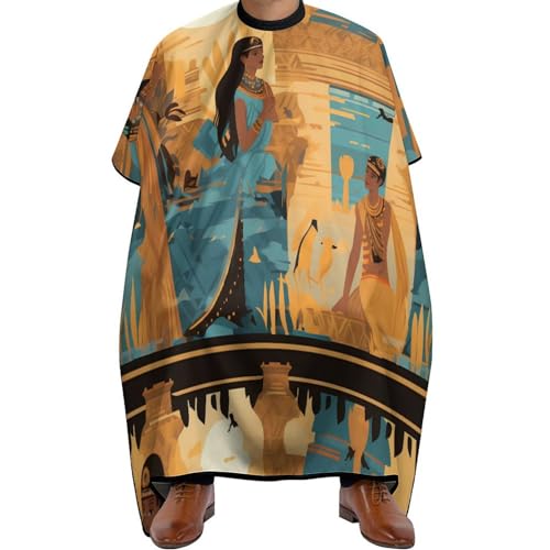 Posters Ancient Egyptian Art And Culture Hair Cutting Cape for Men Women Waterproof Barber Cape Adjustable Salon Haircut Capes