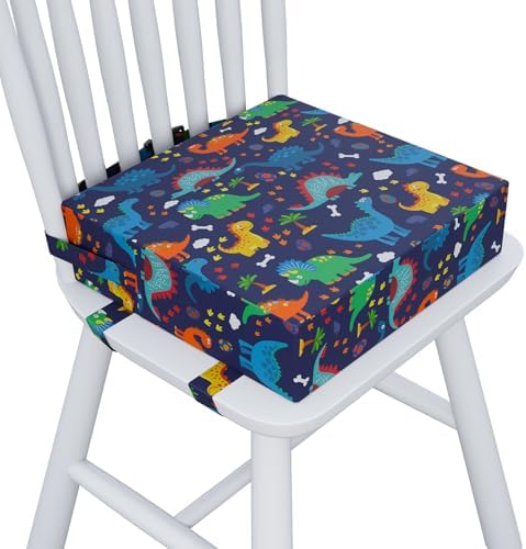 Capslpad Sitzerhöhung Stuhl Kind 32x32x10cm Tragbare Kindersitzerhöhung Rutschfestes Sitzerhöhung Stuhl Abnehmbar Waschbar Sitzkissen Kinder mit 3 Sicherheits Schnalle für Zuhause