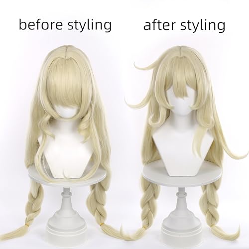 Image of Alice 90 cm / 35 in wig Suitable for game genshin Alice plait Synthetic hair with wig cap