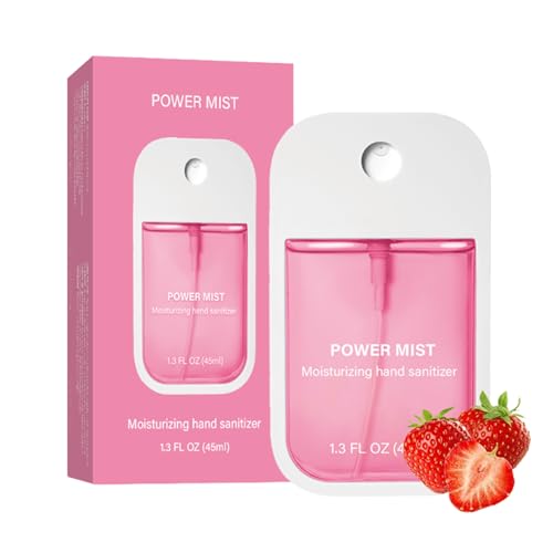 FBEZEB Power Mist Hydrating Hand Sanitizer Spray, Portable Travel-Size Hand Sanitizer Spray, 500-Sprays Each,Suitable for Both Adults and Children (Strawberry)