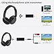 Queemie Bluetooth Funkkopfhörer mit FM-Radio, Ultra-Leichter Kabellose Over-Ear Kopfhörer für TV, Ohne Audioverzögerung mit Starkem Bass - Drahtloses Headset für Senioren (Schwarz)