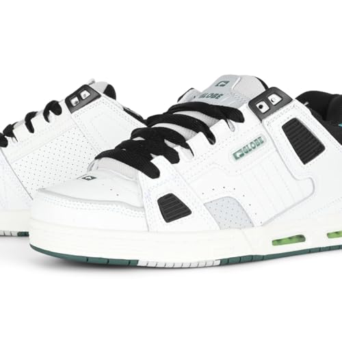 Globe Men's Sabre Skate Shoe, White/Green, 112