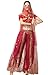 ORIDOOR Women's New Aladdin Jasmine Princess Belly dance Halloween Costume Set Belly Dance for Dress Up Party 5 Piece Outfit (Medium, wine red) …