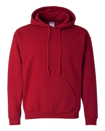 Sweat à capuche Gildan G18500 polaire grand format couleur cerise antique confortable