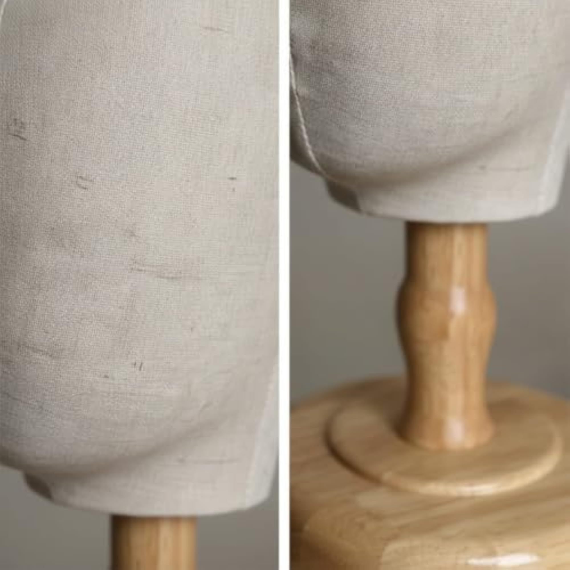 Cloth-Covered Head with Stand, Tabletop Display