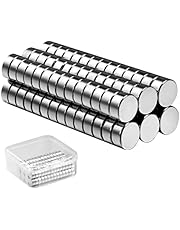 Sapphome 60PCS Petits Aimants de Réfrigérateur,Aimants Néodyme Puissants,Magnet Mini Aimant Frigo Punaise Métalliques pour Tableau,Images,Carte,Tableau Blanc,Calendrier,6mmx3mm