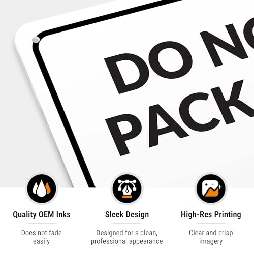 Image of Package Delivery Sign, Delivery Instructions Do Not Leave Package Here Sign, 10x14 Inches, Rust Free .040 Aluminum, Fade Resistant, Made in USA