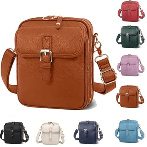 Unisex Messenger Bag Trendy Storage Double Layer Large casual Capacity Travel AntiTheft Purse sculpture crossbody Leather Bag