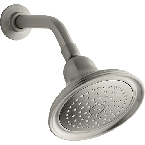 KOHLER 10391-AK-BN Devonshire Single-Function Showerhead, Single Spray Setting, 5-15/16" Sprayface,