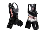 Feather Singlet Weigh-In Singlet 0.1 lbs, Wrestling Singlet, Lightest Singlet in The World (Folkstyle Black, YL)