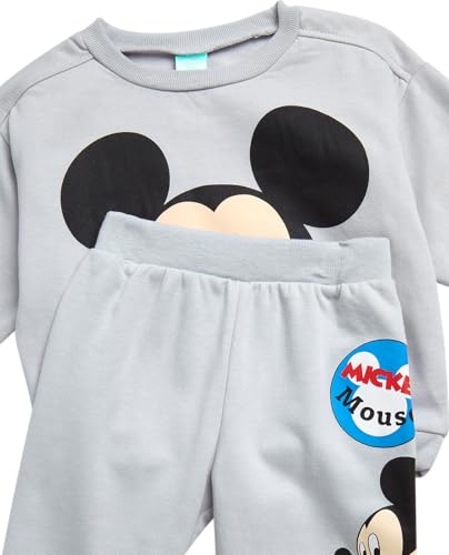 Disney Baby Boys' Jogger Set - 2 Piece Soft Fleece Crewneck Sweatshirt and Joggers for Boys - Cozy Baby Boy Clothes (12-24M)2