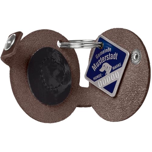 HUNTER Anhänger Hundemarken-Etui Love Farbe braun, Größe S