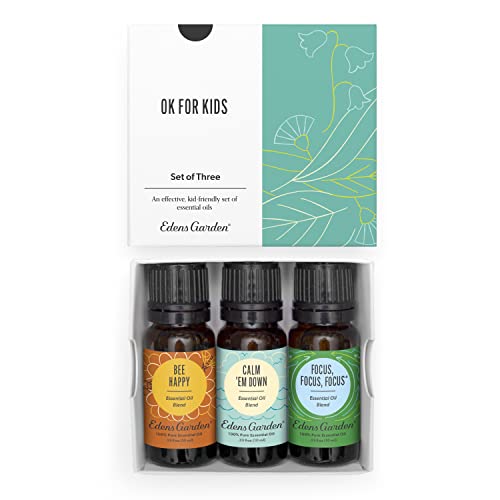 Edens Garden OK For Kids Essential Oil 3 Set &ndash; 100% Pure Therapeutic Grade, Undiluted Aromatherapy...