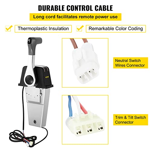 image for Mophorn Boat Throttle Control 67200-93J13 Outboard Remote Control Sing