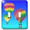 3dRose lsp_28710_2 Graphic Design Colorful Hot Air Balloons with Blue Sky Background Double Toggle Switch