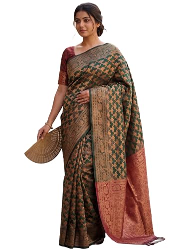 Image of AKHILAM Women's Georgette Embellished Designer Saree With Unstitched Blouse Piece
