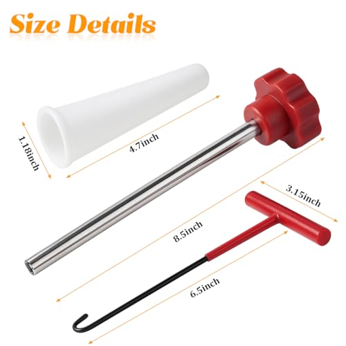 Image of 3PCS Tire Valve Stem Tool Kit Replacement Installation Set Red