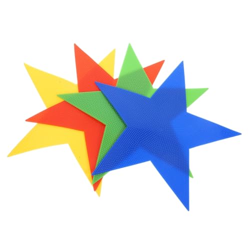 OFFSCH 4Pcs Non Slip Carpet Spot Markers Pentagram Floor Training Dots for Football Basketball and Gym Activities Lightweight Markers for Enhanced Agility