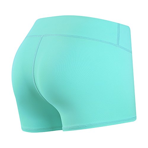 Tough Mode Apparel Short feminino de corrida de voleibol atlético com 7,6 cm, Seafoam Green, X-Large