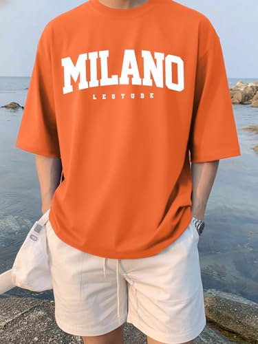 Image of LEOTUDE Men's Oversize Graphic Printed Combo Pack of 3 T-Shirt | Round Neck Half Sleeve T-Shirt for Men's (Combo : Pack of 3)