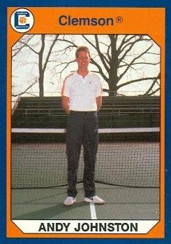 Andy Johnston Tennis Card (Clemson) 1990 Collegiate Collection #152