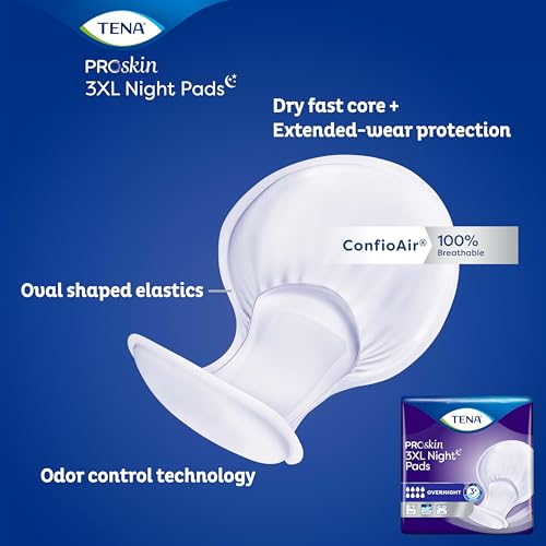 TENA Incontinence Pads, 3XL Plus Size, Overnight Absorbency, for Men & Women, ProSkin - 48 Count - image 6