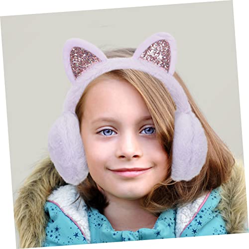 Adorable Cat Ear Plush Winter Ear Muffs Comfortable for Cold Weather for Boys and Girls and Adults Heat Protection for Outdoor Activities3
