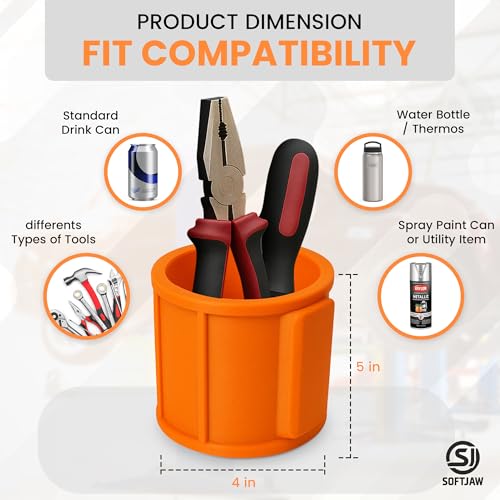 Portavasos magnético Slim SoftJaw color naranja miniatura 6