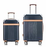 Kit 2 Malas De Viagem, Pequena E Média, Abs, Athena, Santino (Pequena E Media, Azul)