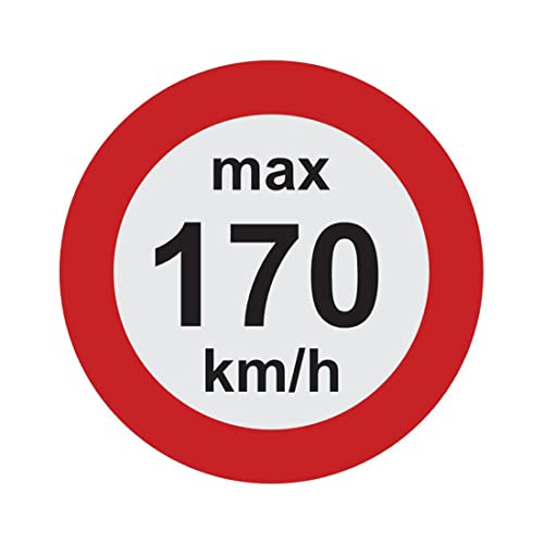 Haobase 10 Stück Geschwindigkeitsaufkleber Winterreifen Aufkleber 160-240 km/h Selbstklebendes Vinyl Aufkleber(25mm x 25mm) (170 km/h)