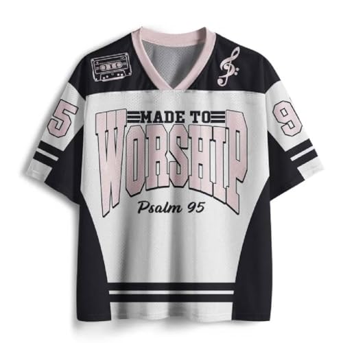 Graphic Tees Summer Novelty Women Men Oversized Psalm with Worship Christian Jersey2