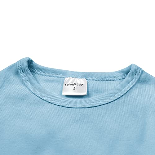 Spring&Gege Little & Big Girls Soft Cotton Midweight Long Sleeve T-Shirts3