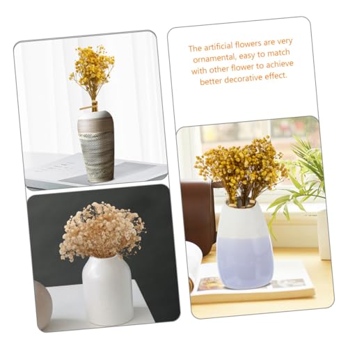 6 piezas ramo de flores secas artificiales para decoración miniatura 3
