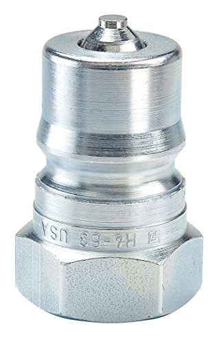 Parker Hannifin H2-63 Series 60 Steel Multi-Purpose Quick Nipple with Female Pipe Thread, ISO 7241 Series B Interchange, 1/4" Body Size, 1/4"-18 NPTF Thread, 1.54" Length