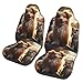 OPSREY Dogs and Cats Print Car Seat Covers Easy Installation Seat Protector 2 Piece Set Fit Most Cars Sedan SUV Van