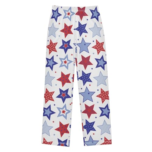 Boys' Pants Fourth of July Star Long Bottoms Jogger Pants Elastic Waist Trousers with Pockets S-XL