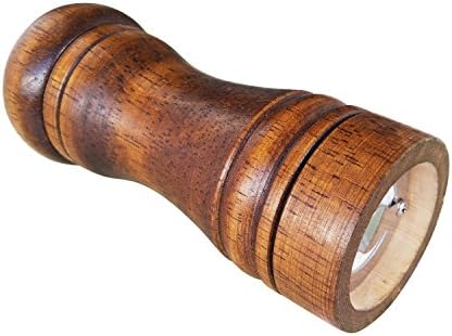 Salt and Pepper Mill with Ceramic Grinder, Wooden Pepper Grinder, 5 Inch