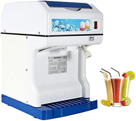 TECSPACE 110V Electric Shaved Ice Machine, 180W Ice Crusher Shaver 529.2 lbs/hr Professional Snow Cone Maker Machine for Home and Commercial Use