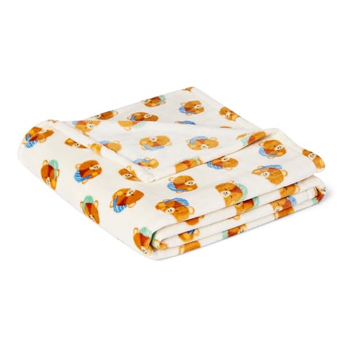 Image of Amazon Basics Kids Fleece Blanket, Ultra-Soft Lightweight Throw for Children, Premium for Warmth, 50 x 60 Inches, Woodland Bears
