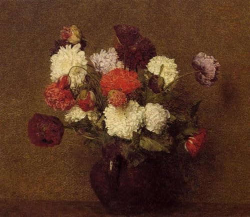 Peinture à l'huile fleurs coquelicots pour raviver un mur blanc et vide