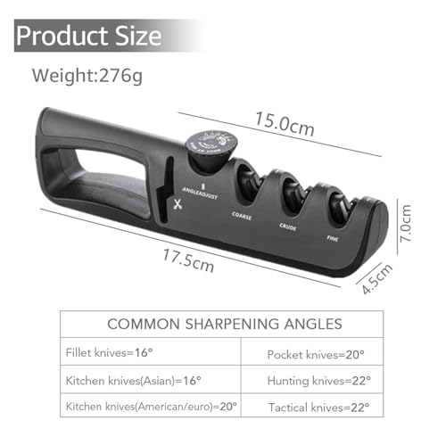 Aiguiseur de couteaux angle réglable affûteur ciseaux outil de cuisine maison - 3