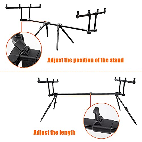 Support de fourreau de canne à pêche rétractable HUIOP pour éviter les chutes de matériel