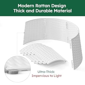 Christmas Tree Collar, 28.4" D Round Christmas Tree Base Cover, Plastic Rattan Tree Collar, Christmas Tree Ring for Artificial Trees, Christmas Tree Skirt for Christmas Decorations (White) Christmas Tree Collar 284 D Round Christmas Tree Base Cover Plastic Rattan Tree Collar Christmas Tree Ring for Artificial Trees Christmas Tree Skirt for Christmas Decorations White