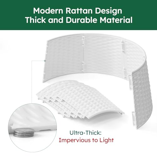 Christmas-Tree-Collar-284-D-Round-Christmas-Tree-Base-Cover-Plastic-Rattan-Tree-Collar-Christmas-Tree-Ring-for-Artificial-Trees-Christmas-Tree-Skirt-for-Christmas-Decorations-White Christmas Tree Collar 284 D Round Christmas Tree Base Cover Plastic Rattan Tree Collar Christmas Tree Ring for Artificial Trees Christmas Tree Skirt for Christmas Decorations White