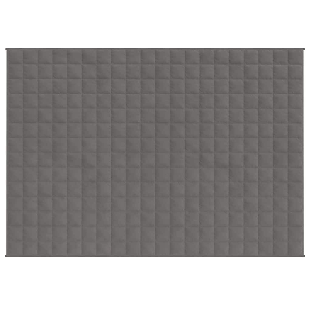 vidaXL Couverture Lestée Grise Apaisante en Tissu 150x200 cm 7 kg