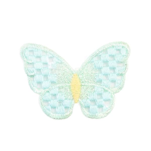 Naszywka haftowana 6 * 4CM 30 SZTUK Małe Motyle Szydełkowe Naszywki Haftowane Żelazko Aplikacje Chińskie Na Ubrania Kurtkę Jeansową(Green)