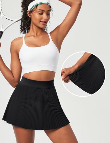 IUGA Golf Skirts for Women Pleated Tennis Skirt High Waisted Athletic Skorts A-Line Skirt with Shorts Underneath & Pockets4