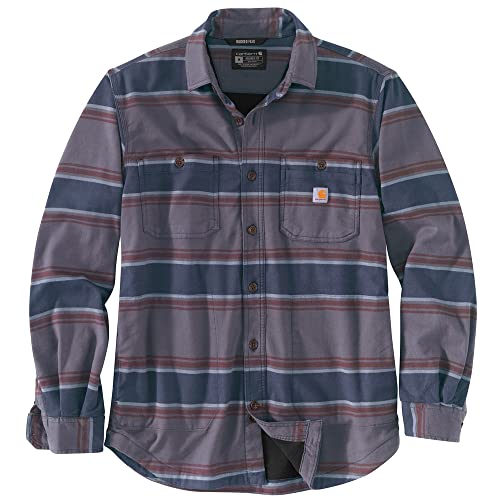 Carhartt Mens Workwear Relaxed Fit Flannel Fleece-Lind Plaid Shirt,Shadow...