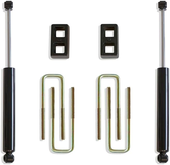 MaxTrac Suspension 900420 Lift Blocks 2 in. Lift Incl. U Bolts Rear Shocks