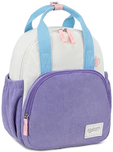 Image of Bluboon Toddler Backpack for Girls Boys 2-4 Cute 12 inch Preschool Kindergarten Backpacks Kids Daycare Bags School Travel (Purple-blue, Age 2-4 (12 inch H not Fit A4 Folder))